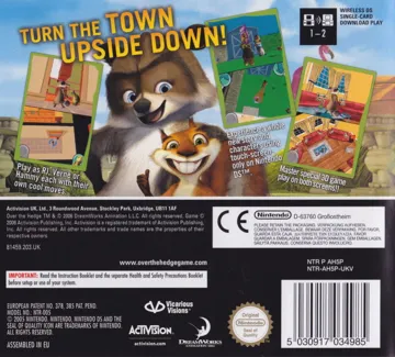 Over the Hedge (Europe) box cover back